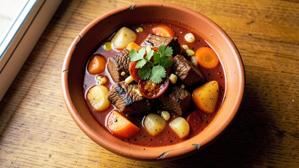 Authentic Mexican Picadillo Soup Recipe: Smoky Tomato-Braised Beef with Warm Chorizo Notes