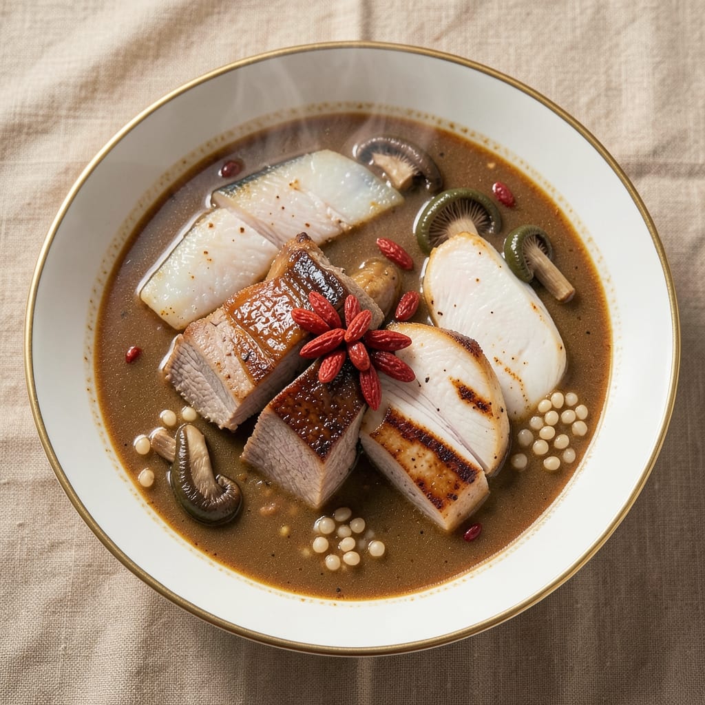 8 Treasure Soup Recipe: Saffron-Barley Crunch Meets Creamy Lamb Luxe