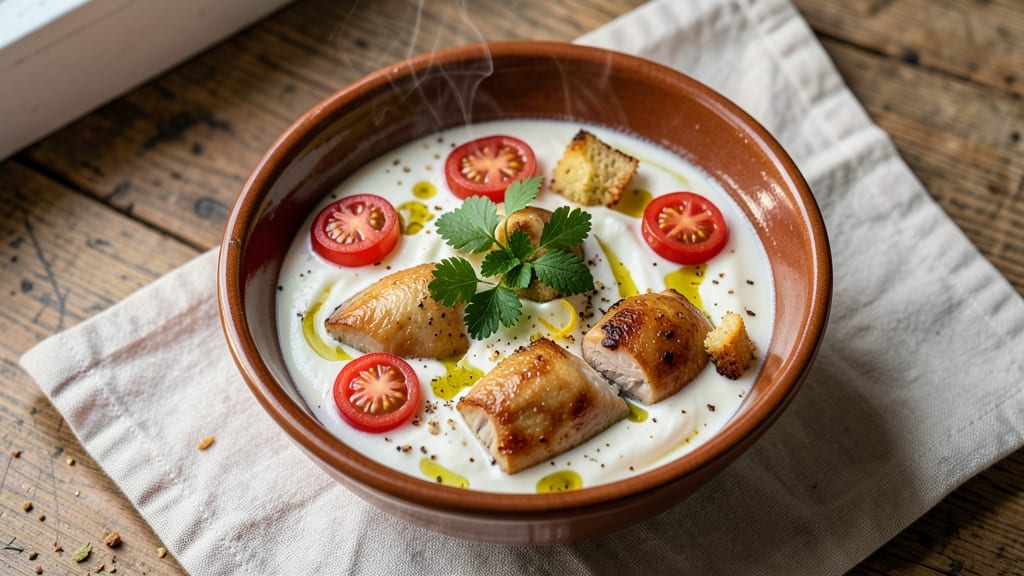 Armenian Chicken Soup Recipe: Herbed Yogurt Broth With Tender Shreds