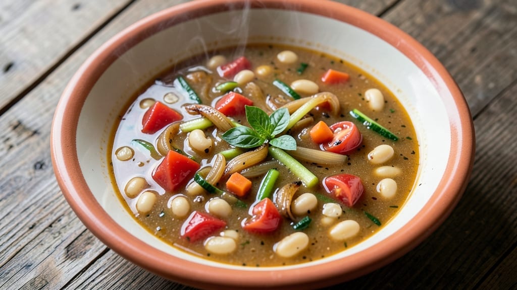 Bobby Flay's Minestrone Soup Recipe: Herb-Infused Bean and Veggie Abundance