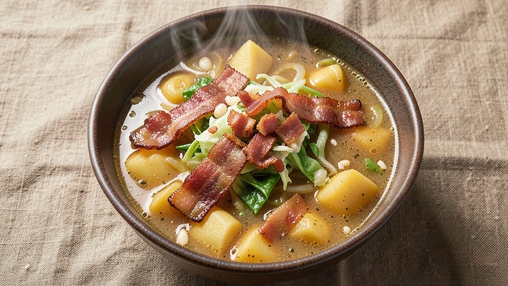 Bacon Cabbage and Potato Soup Recipe: Smoky Bacon Crunch With Hearty Simmered Depth