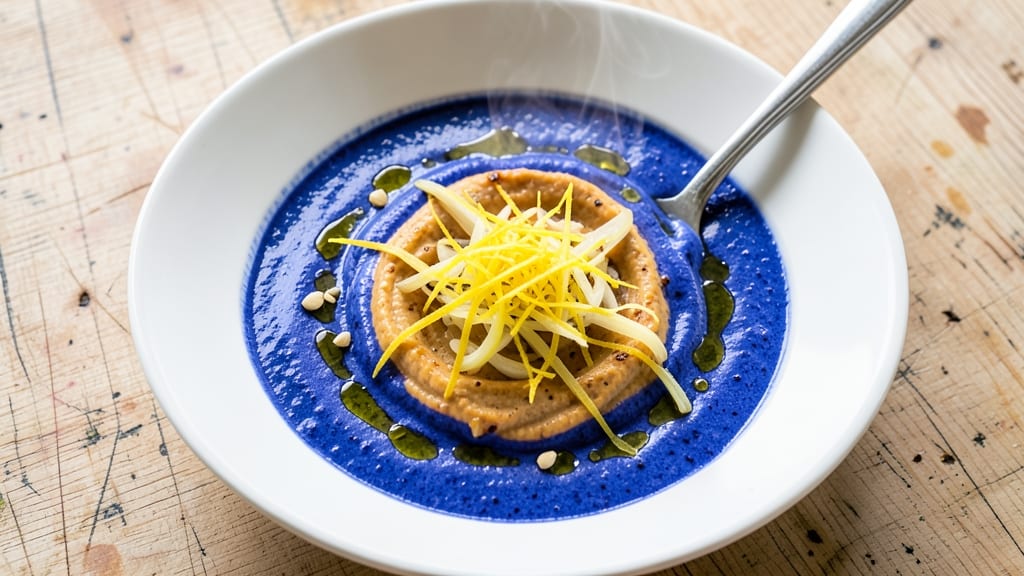 Blue Lemon Butternut Soup Recipe: Vibrant Purple Hues and Silky Texture
