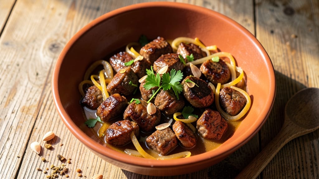 Beef Tips Recipe with Onion Soup Mix: One-Pan Browned Bites Over Melty Cheese