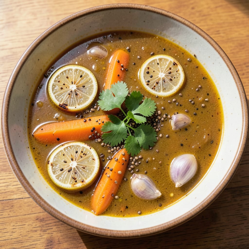 Algerian Soup Recipe: Preserved Lemon and Carrot Spice Harmony