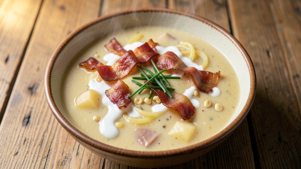 Bob Evans' Baked Potato Soup Recipe: Velvety Creamy Texture With Crispy Bacon Topping