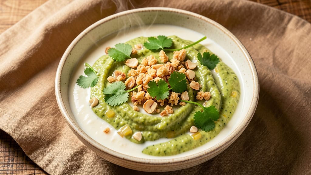 Avocado Cream Soup Recipe: Velvety Green Dream With Toasted Almond Crunch