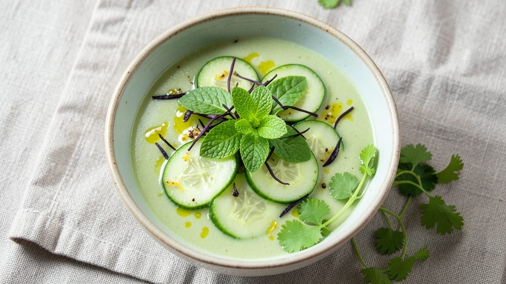 Asian Cucumber Soup Recipe: Cooling Minty Refreshment in 15 Minutes