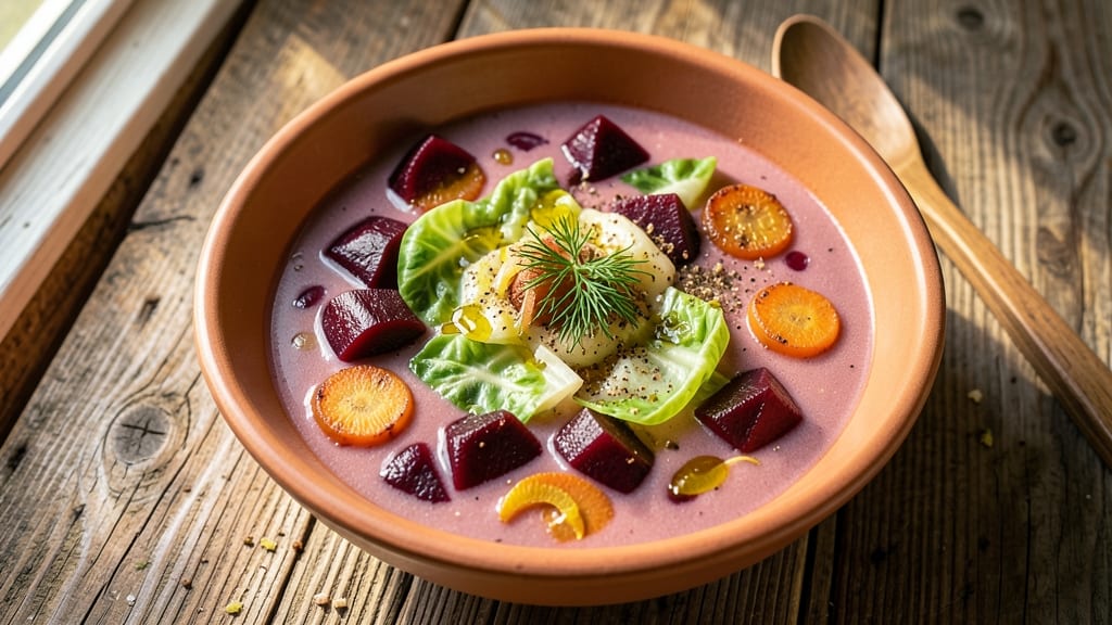 Beet, Cabbage, and Carrot Soup Recipe: Earthy Trio Simmered to Silky Smoothness