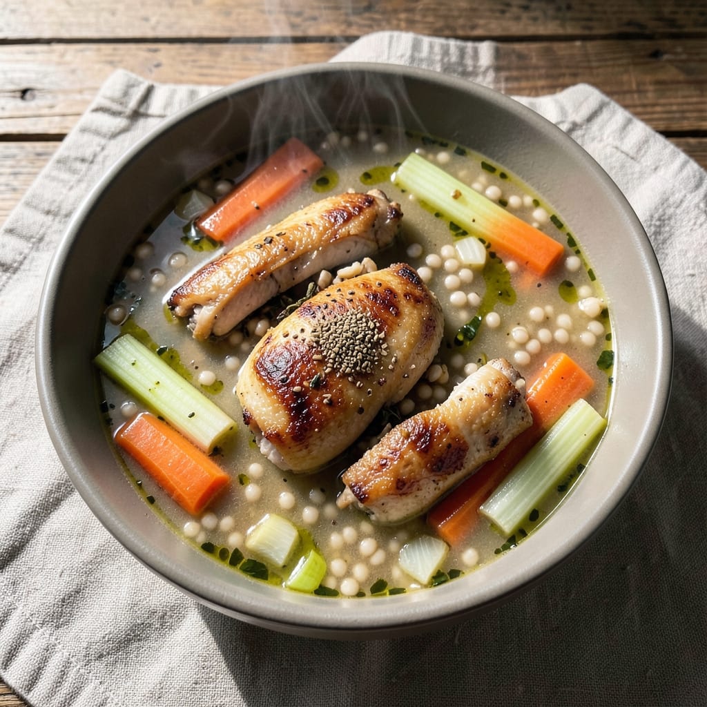 Alix Earle's Chicken Soup Recipe: Barley-Infused Comfort with Toasted Spice Crunch