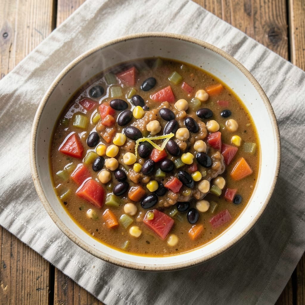 Eight-Can Vegetable Soup Recipe: Layered Pantry Freshness With Zero Waste