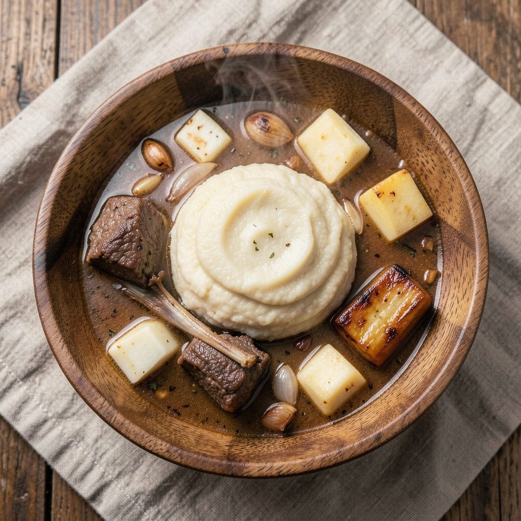 African Fufu Soup Recipe: Dense Pounded Starch Meets Spiced Stew Magic