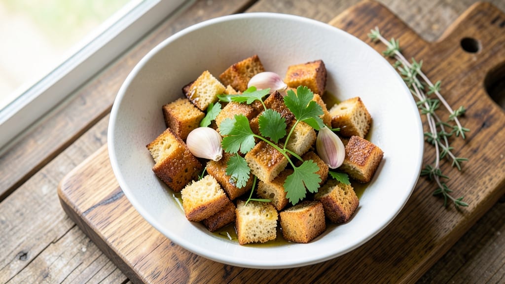 Bread Croutons for Soup Recipe: Crunchy Garlic-Herb Bites That Elevate Any Broth