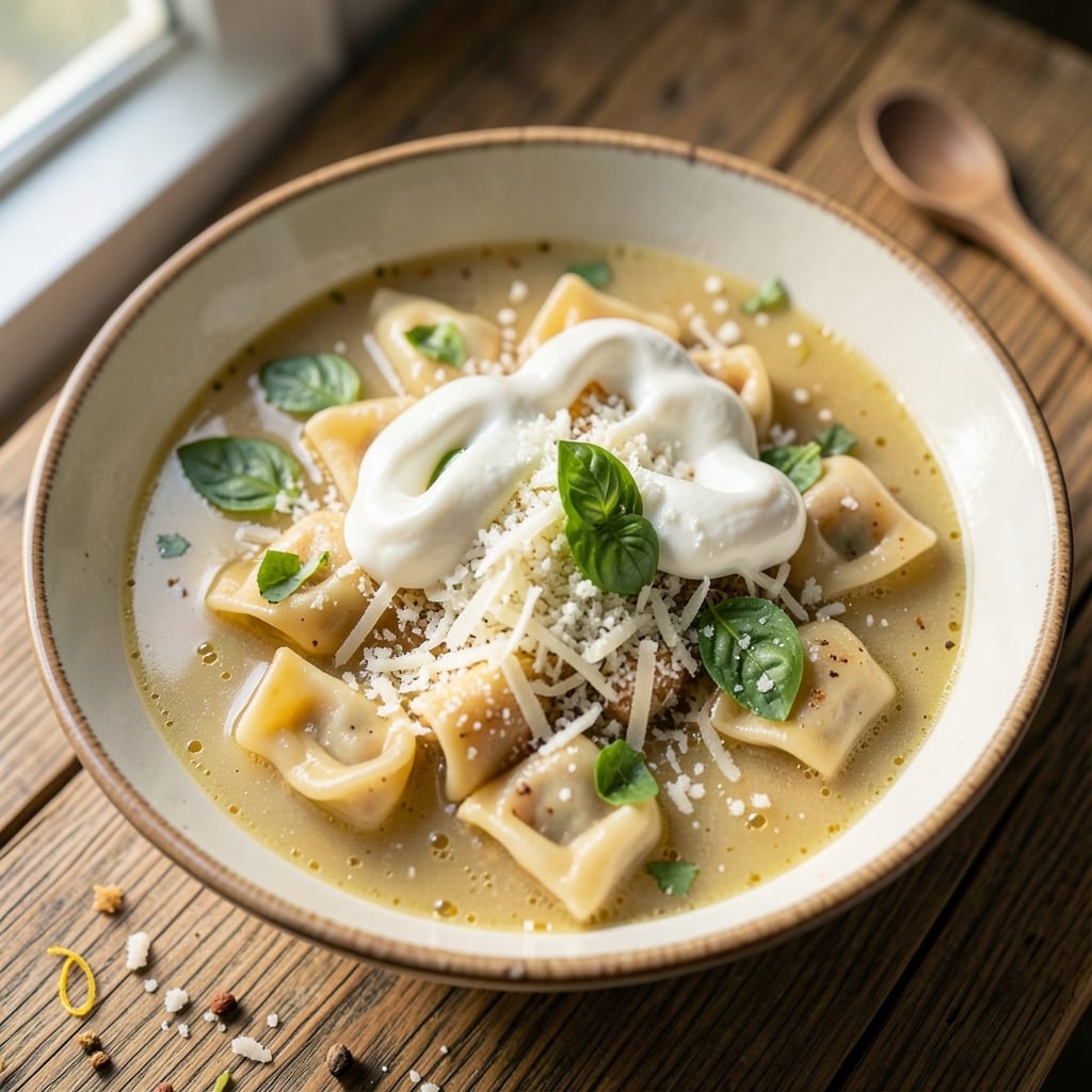 3 Cheese Tortellini Soup Recipe: Triple-Cream Cheese Velvety Richness