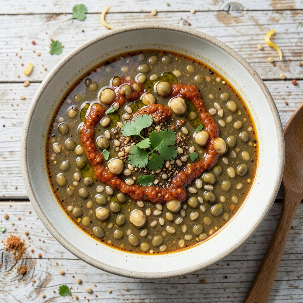 Algerian Lentil Soup Recipe: Harissa-Kissed Spice and Barley Harmony