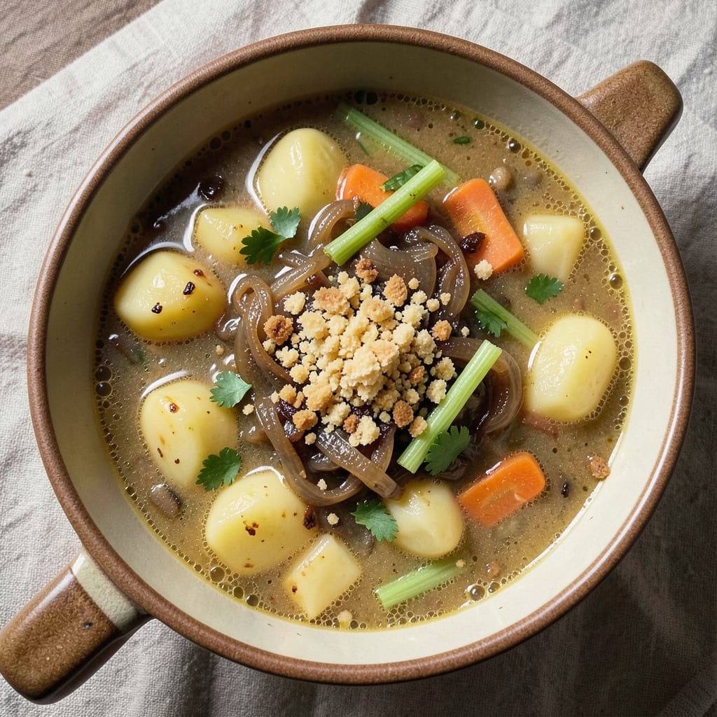 54th Street Potato Soup Copycat Recipe: Creamy Velouté With Toasted Rye Crunch