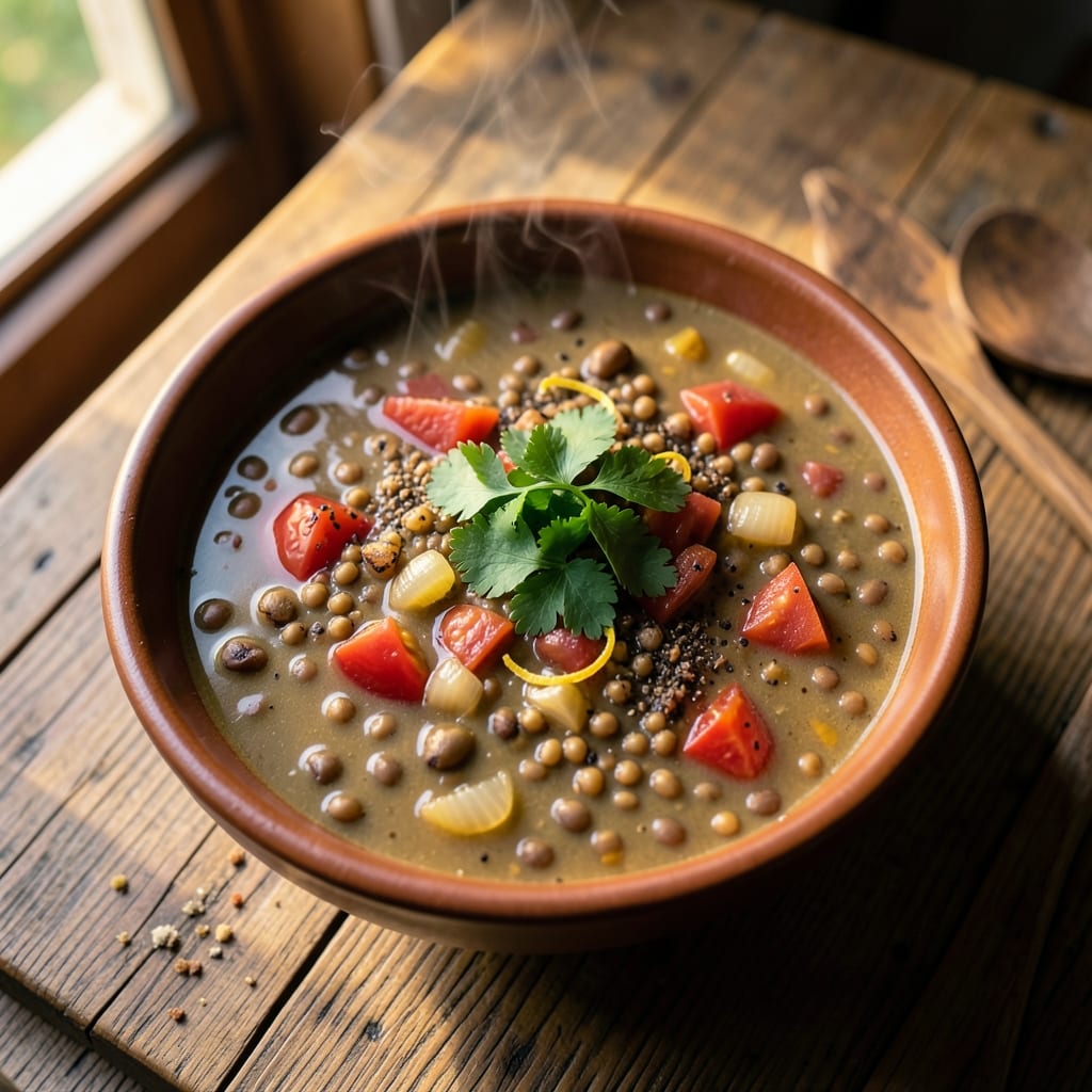 Aladdin's Eatery Lentil Soup Recipe: Saffron-Kissed Creaminess With Toasted Barley Crunch