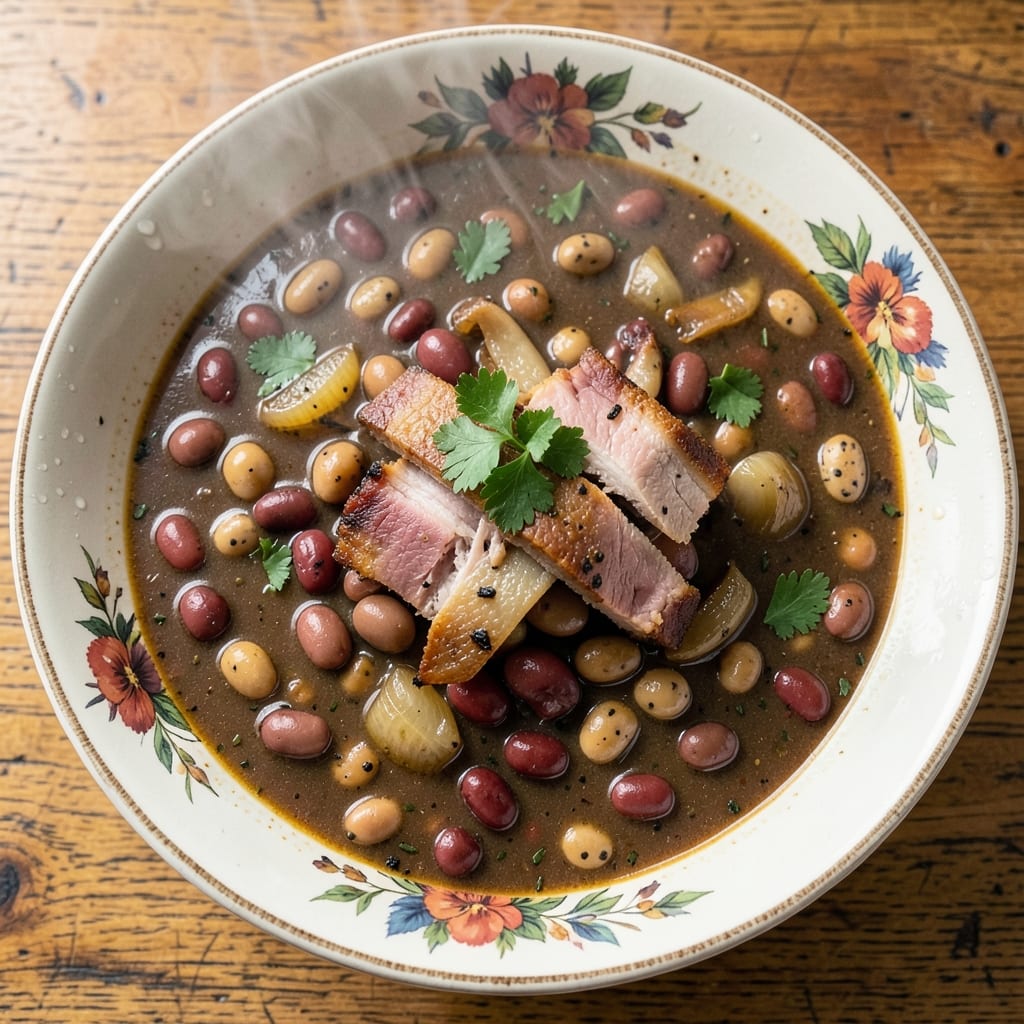 3 Bean and Ham Soup Recipe: Smoky Ham and Tripe-Infused Heartiness