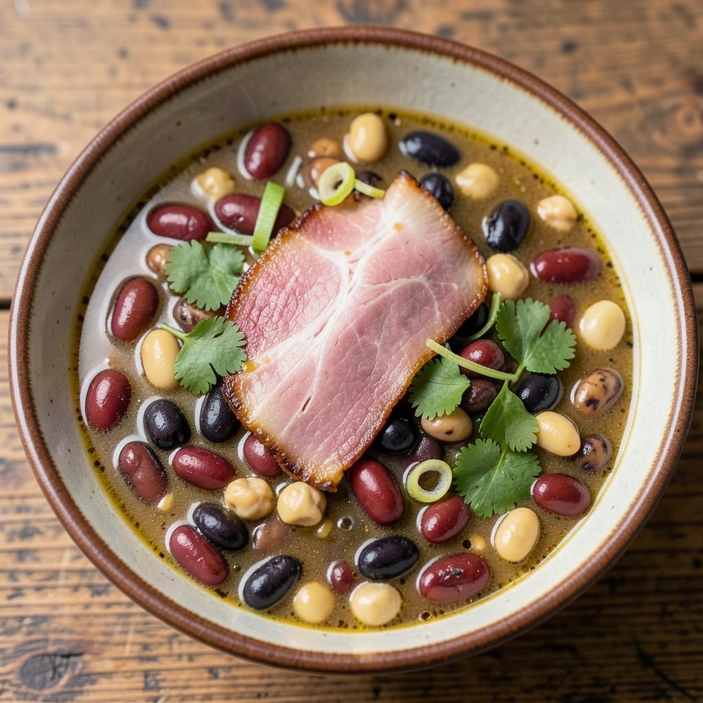 9 Bean Soup With Ham Recipe: Smoky Ham and Bean Stew Simmered to Perfection