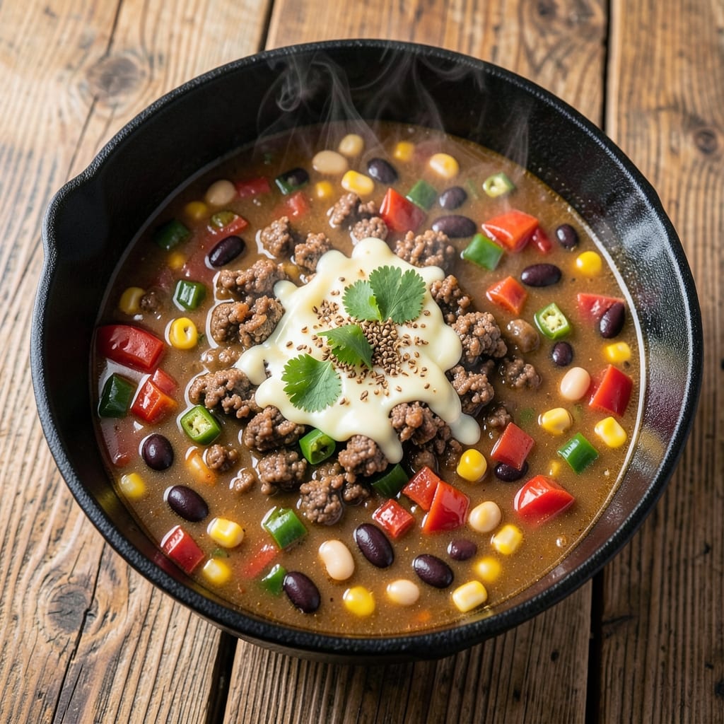 7-Can Taco Soup Recipe with Rotel: Spicy Layers of Beans, Meat, and Cheese in One Pot