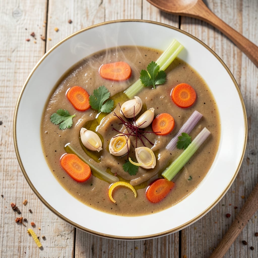 5-Star Vegetable Soup Recipe: Velvety Saffron and Toasted Barley Luxury