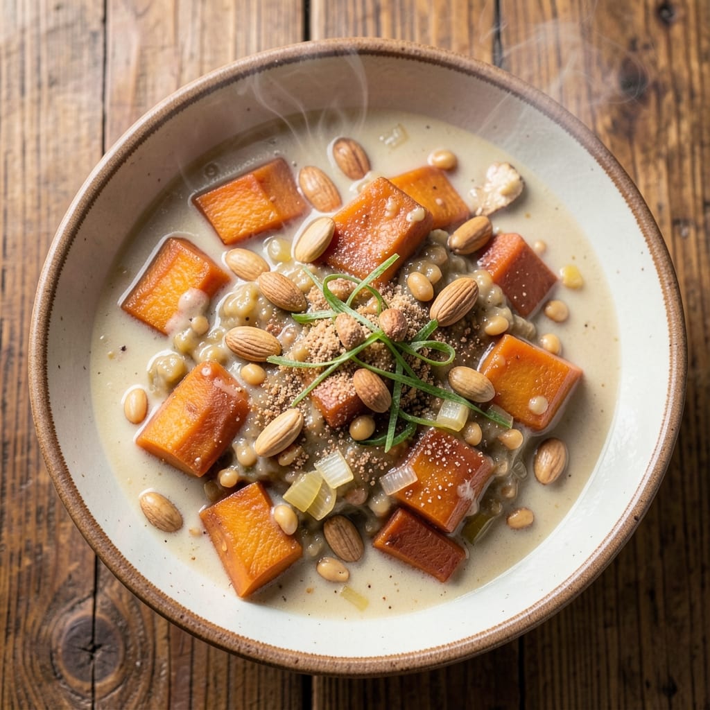 African Peanut Sweet Potato Soup Recipe: Nutty-Sweet Comfort with Toasted Coconut Crunch