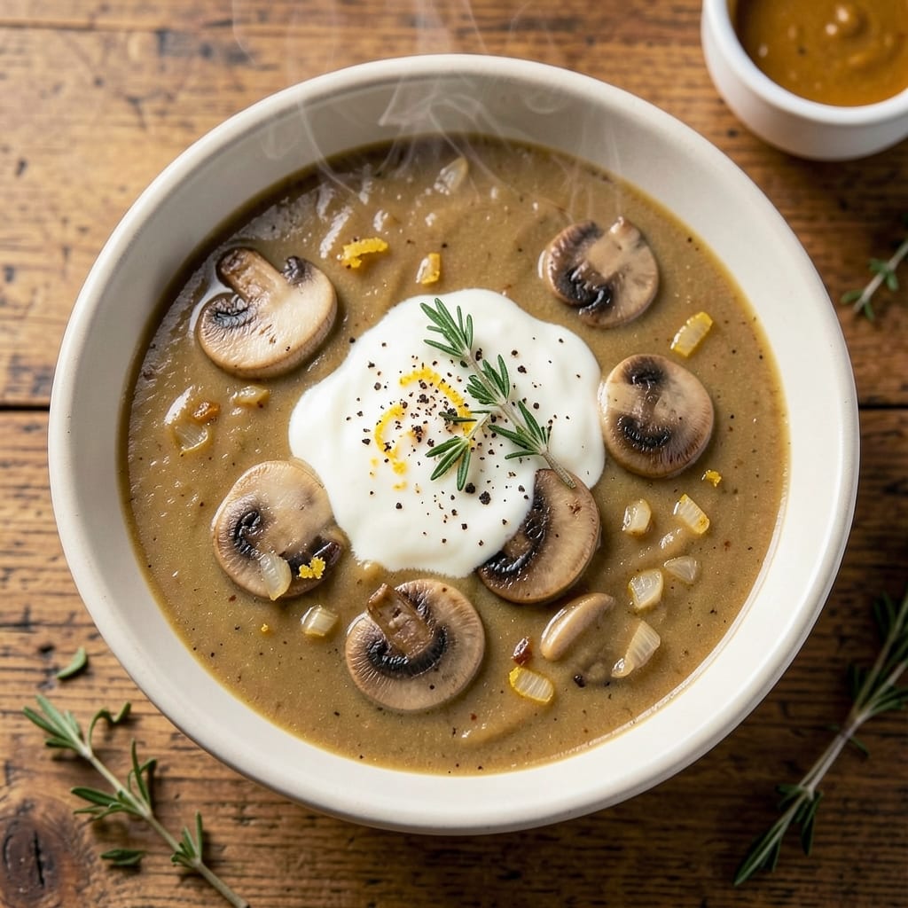 Alton Brown's Cream of Mushroom Soup Recipe: Ultra-Smooth Velvety Texture