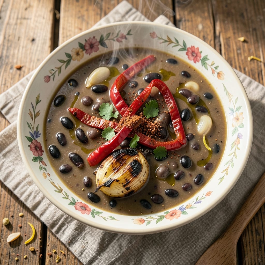 20-Minute Black Bean Soup Recipe: Smoky Cumin and Charred Onion Depth