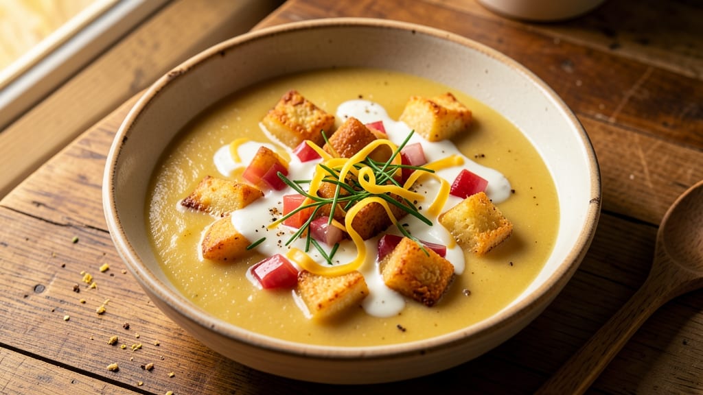 Baked Potato Soup Recipe Using Frozen Hash Browns: Crispy Topping Twist in 30 Minutes