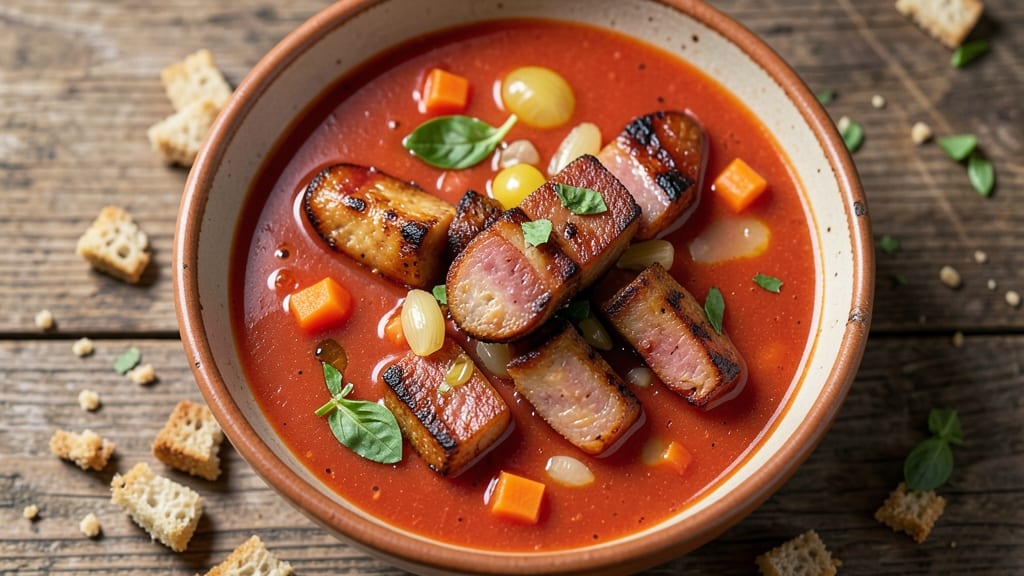 Boudin Rustic Tomato Soup Recipe: Smoky Sausage and Herb-Infused Comfort