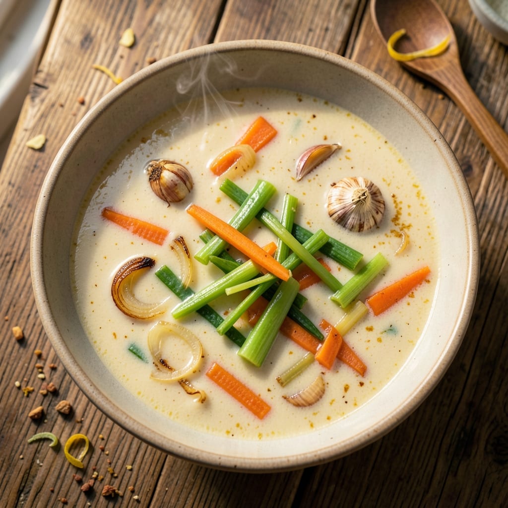 Alix Earle's Soup Recipe: Toasted Garlic and Coconut Cream Velvety Delight