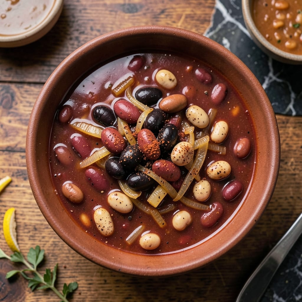 3 Bean Chilli Soup Recipe: Smoky Spiced Pantry Powerhouse in One Pot