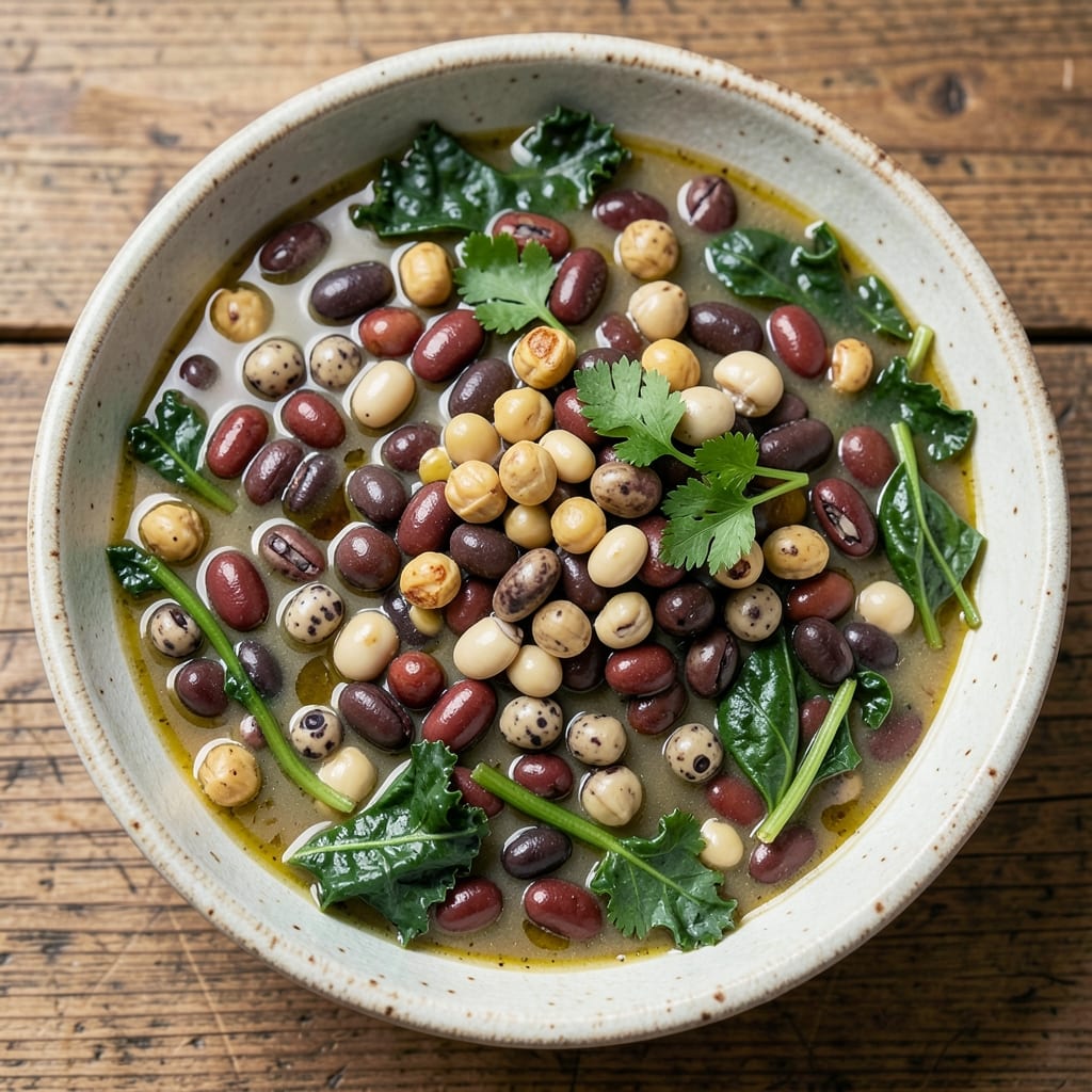 15 Bean Soup with Greens Recipe: Pantry-to-Pot Harvest Bowl