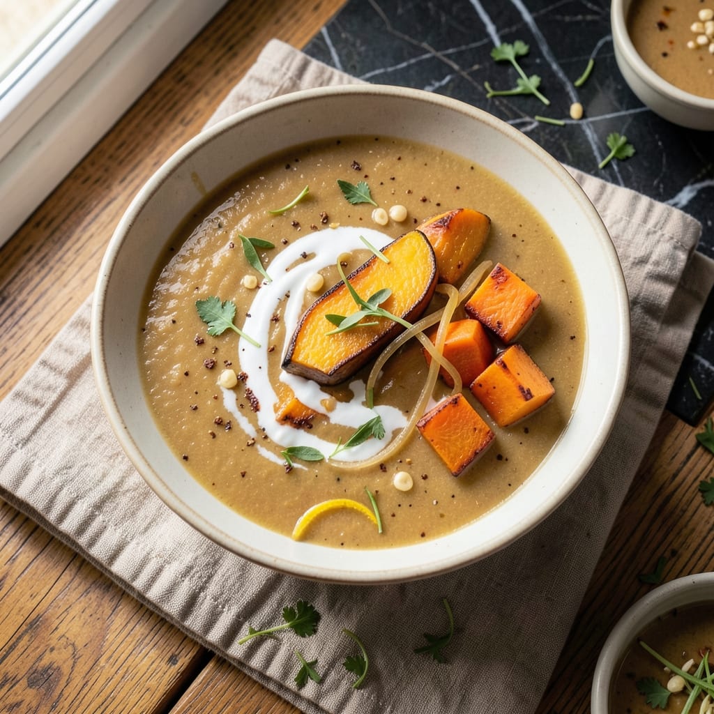 Acorn Squash and Sweet Potato Soup Recipe: Spiced Roast and Blended Velvety Richness