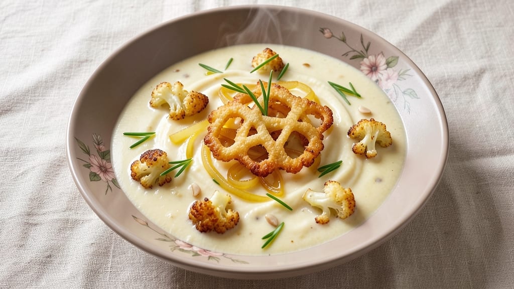 Best Cauliflower Cheese Soup Recipe Ever: Ultra-Creamy With Crispy Bread Topping