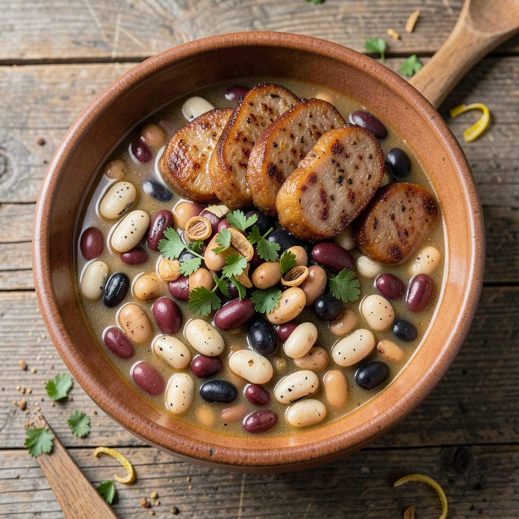 16 Bean Soup with Sausage Recipe: Smoky Sausage and Pantry Staples Simmered to Rich Perfection