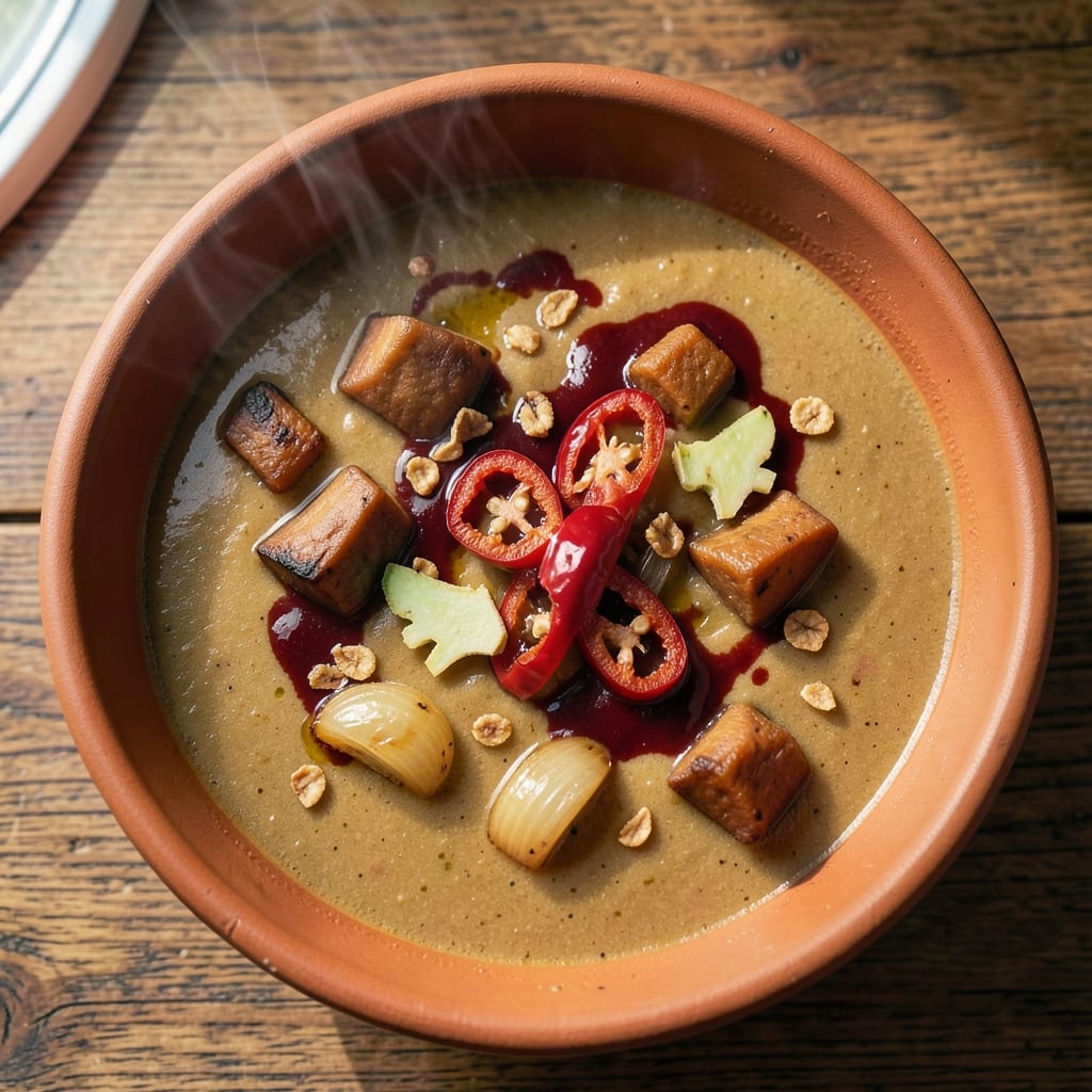 African Sweet Potato Soup Recipe: Toasted Coconut and Ginger Velvety Richness