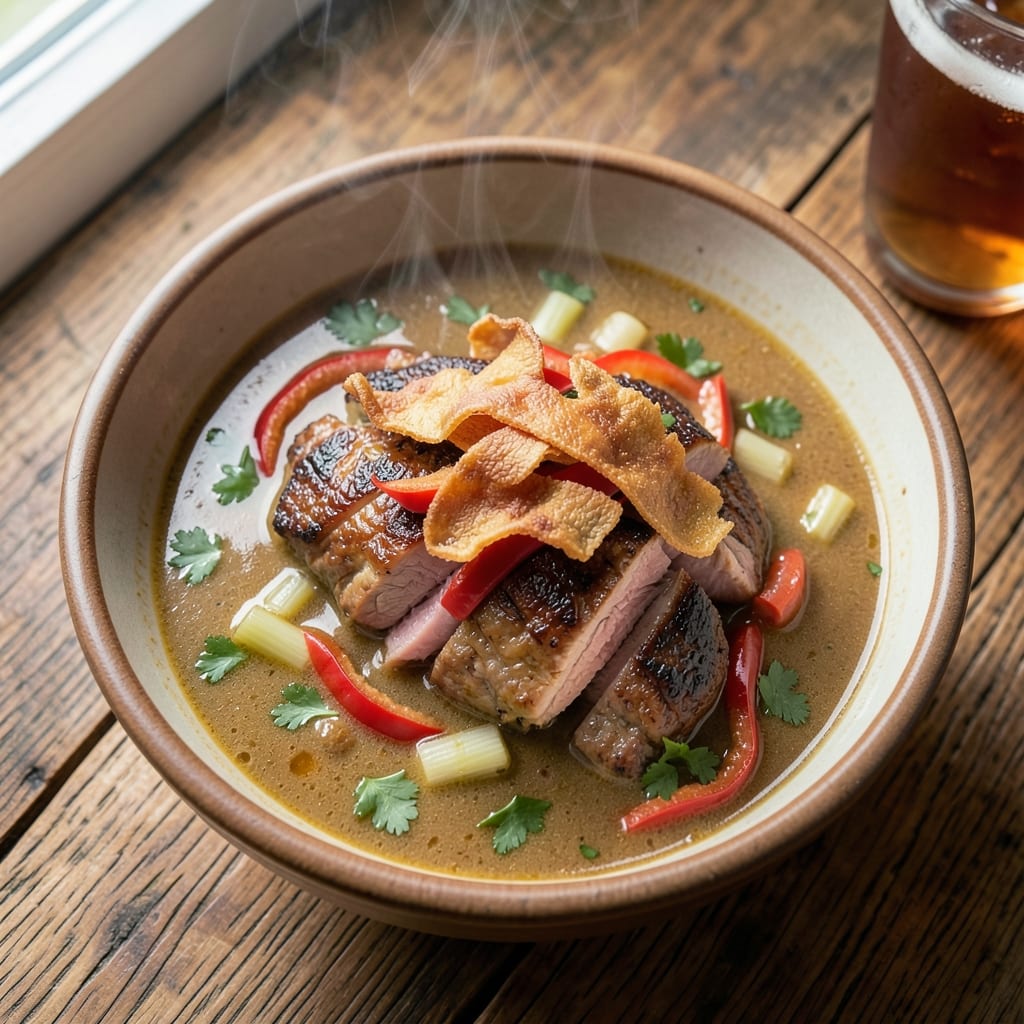 Alligator Soup Recipe: Swamp-Inspired Creaminess with Toasted Corn Crunch