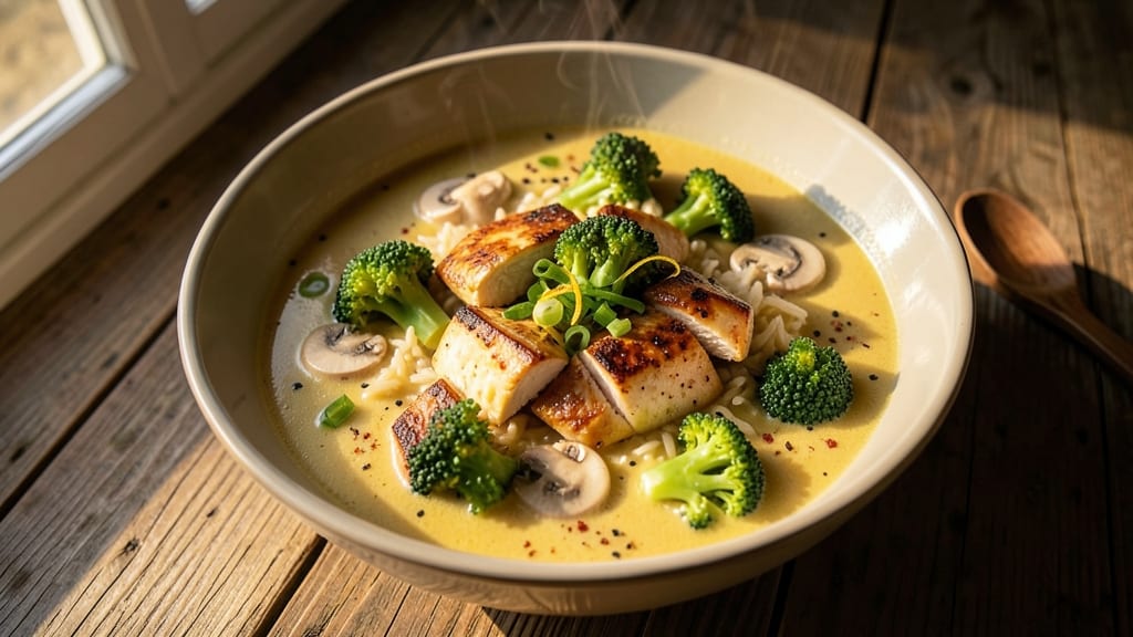 Chicken, Broccoli, Rice, and Cream of Mushroom Soup Recipe: Velvety Mushroom Base with Crunchy Top