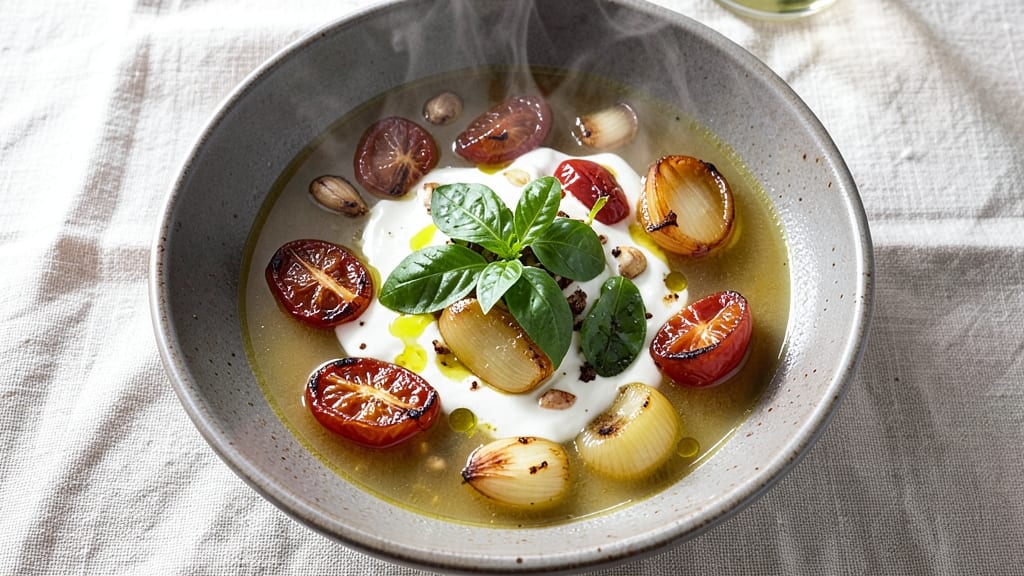 Barefoot Contessa's Roasted Tomato Basil Soup Recipe: Smoky Roasted Tomatoes and Fresh Basil Brightness